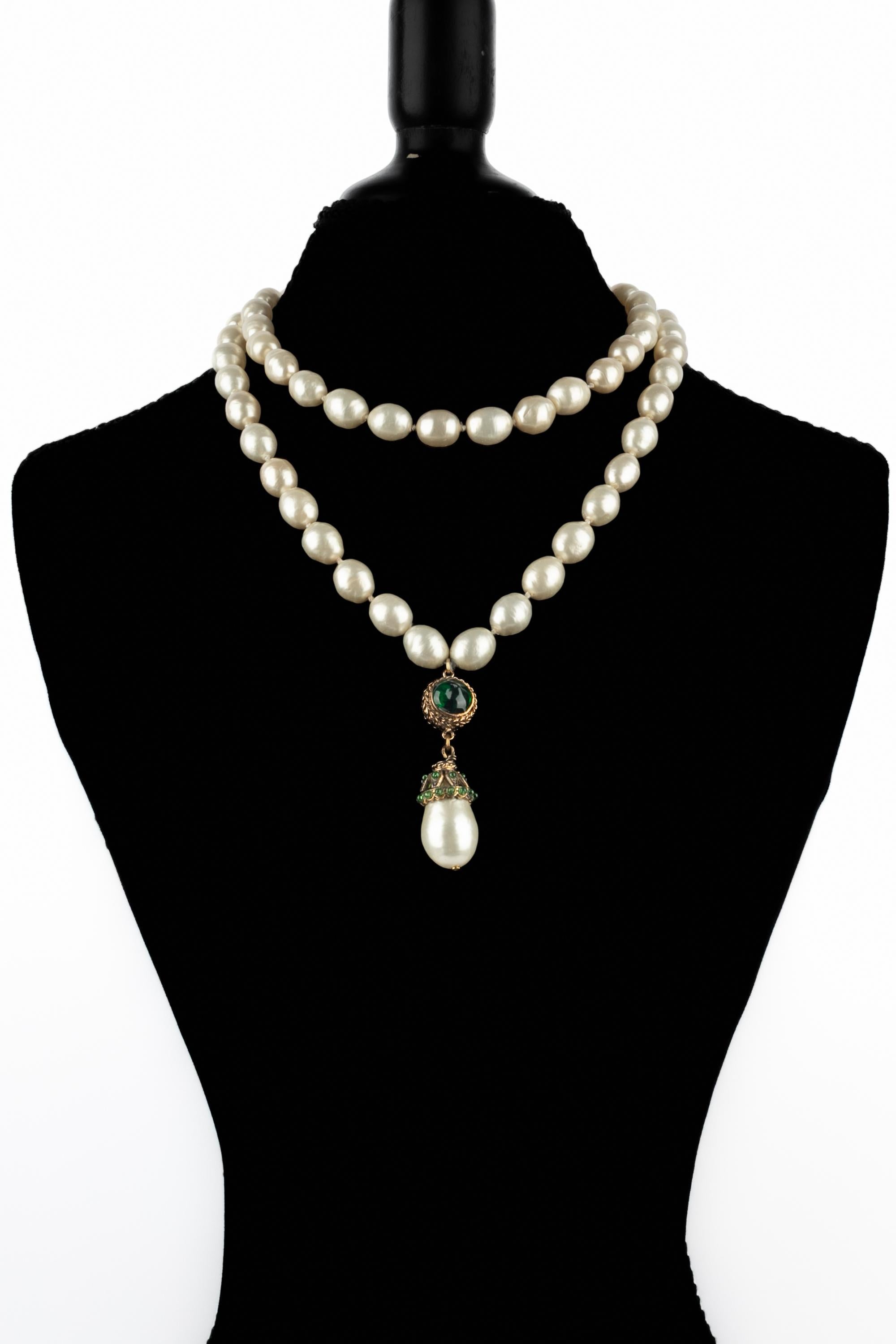 Collana di perle Chanel anni '80 in vendita 7
