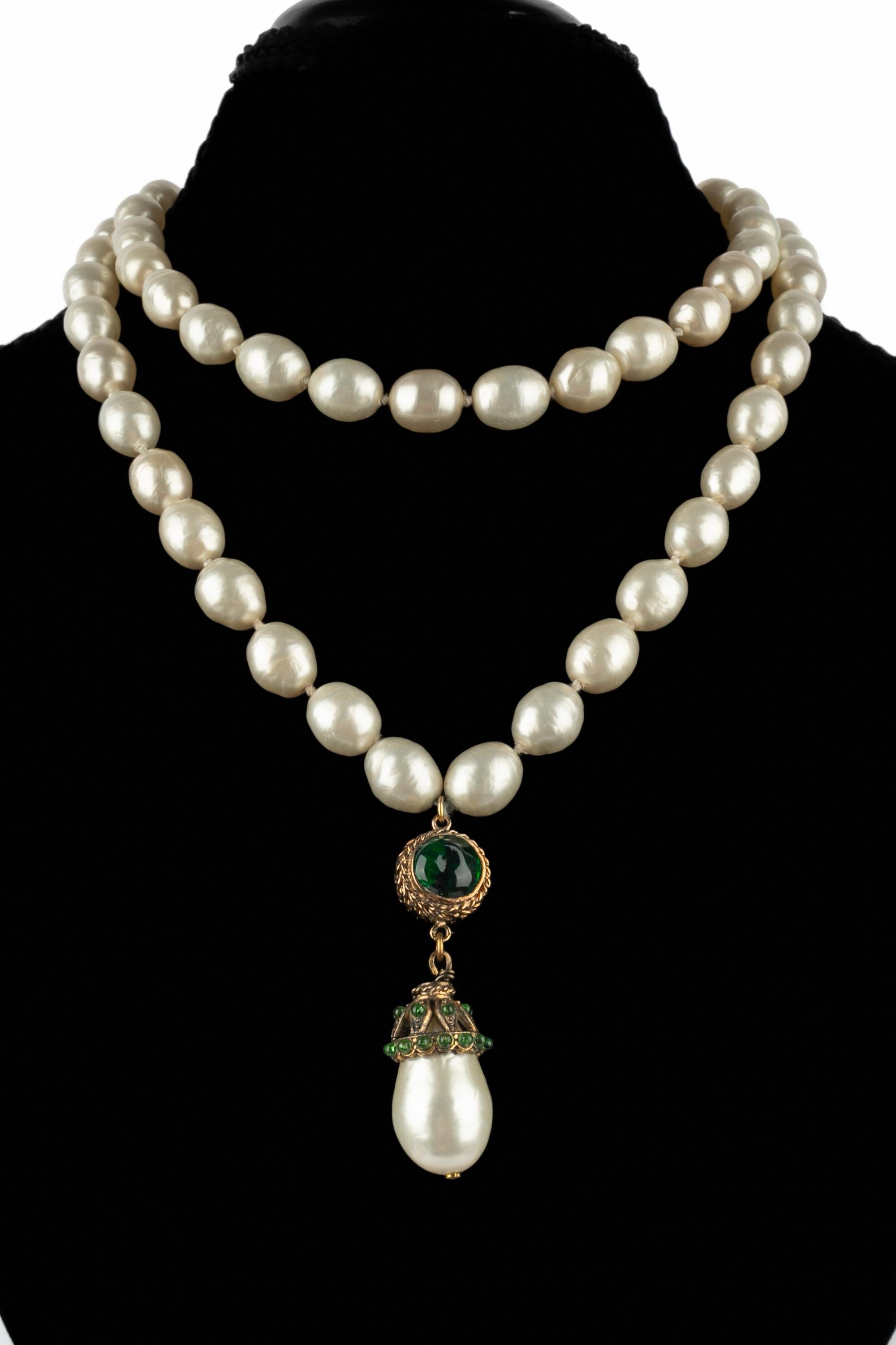 Collana di perle Chanel anni '80 in vendita 8