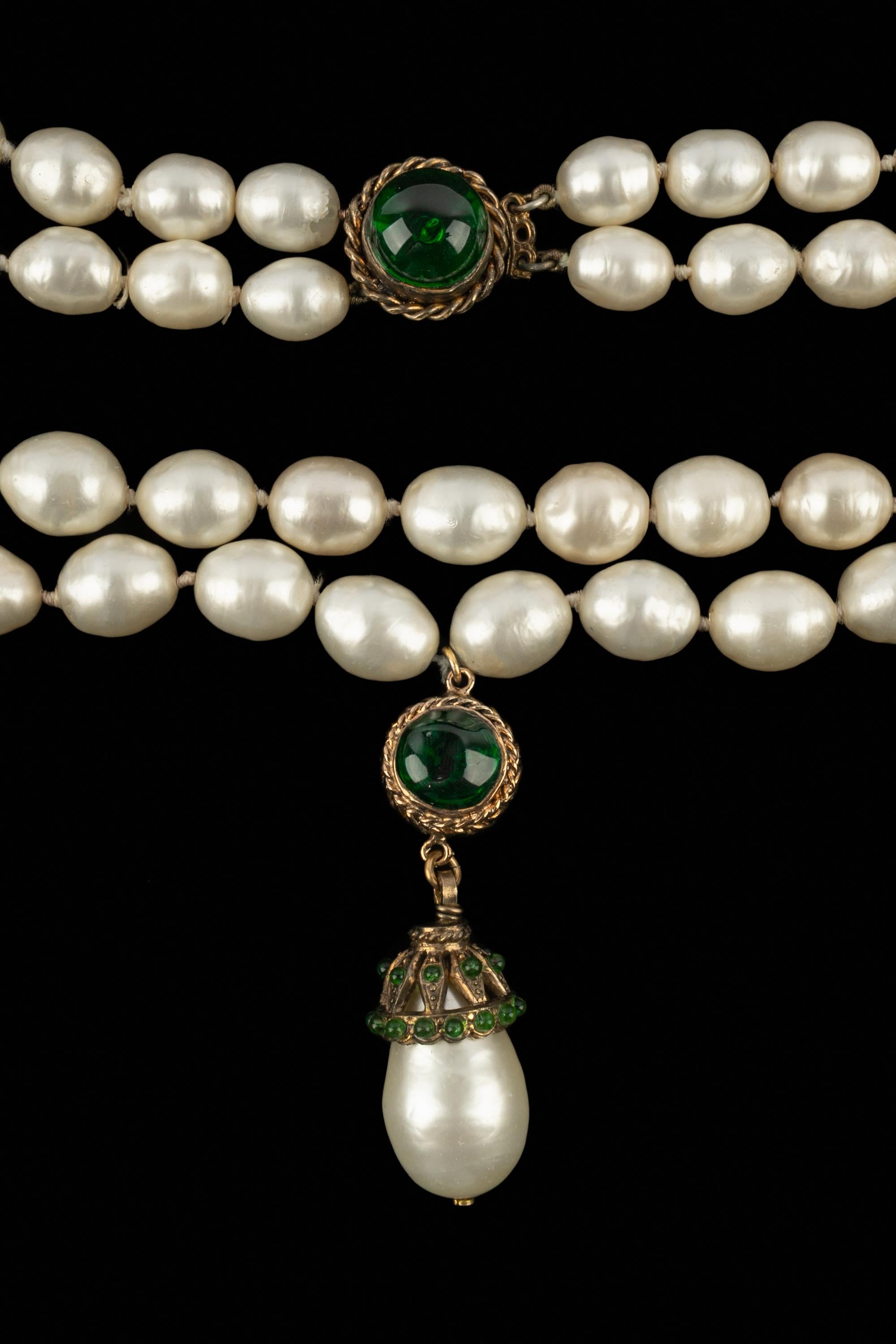 Donna Collana di perle Chanel anni '80 in vendita