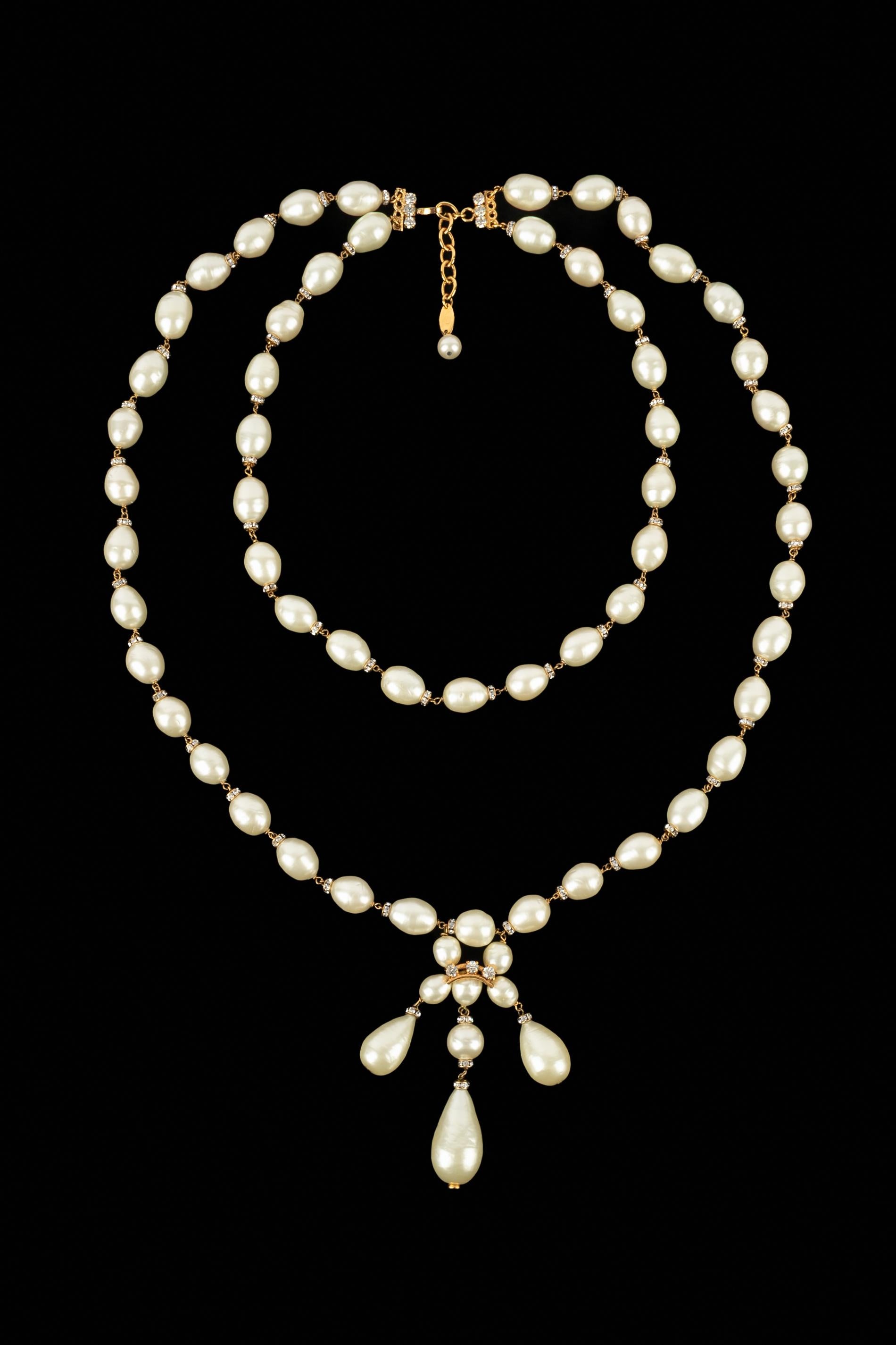Collana di perle Chanel anni '80 in vendita 1