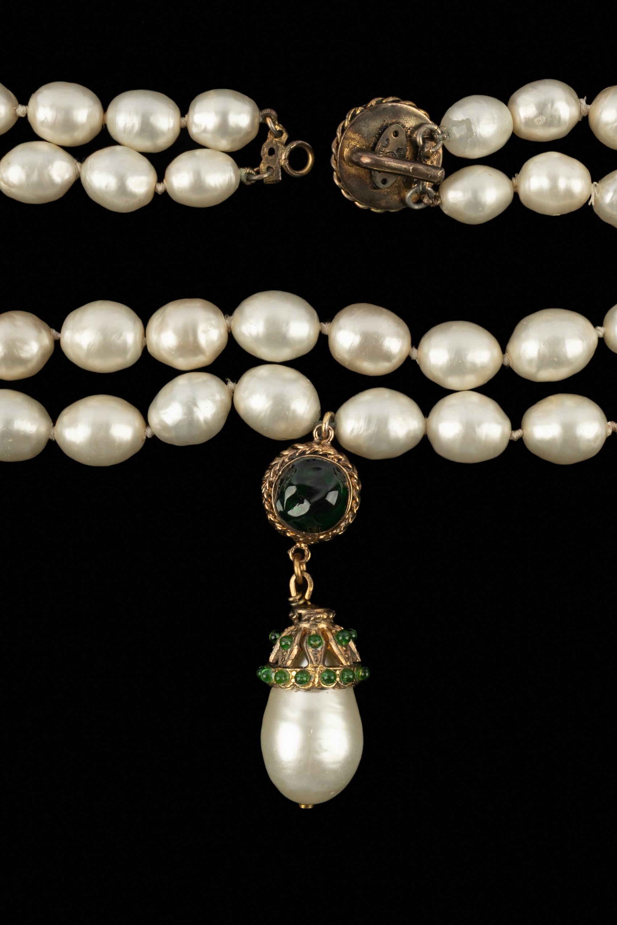 Collana di perle Chanel anni '80 in vendita 1