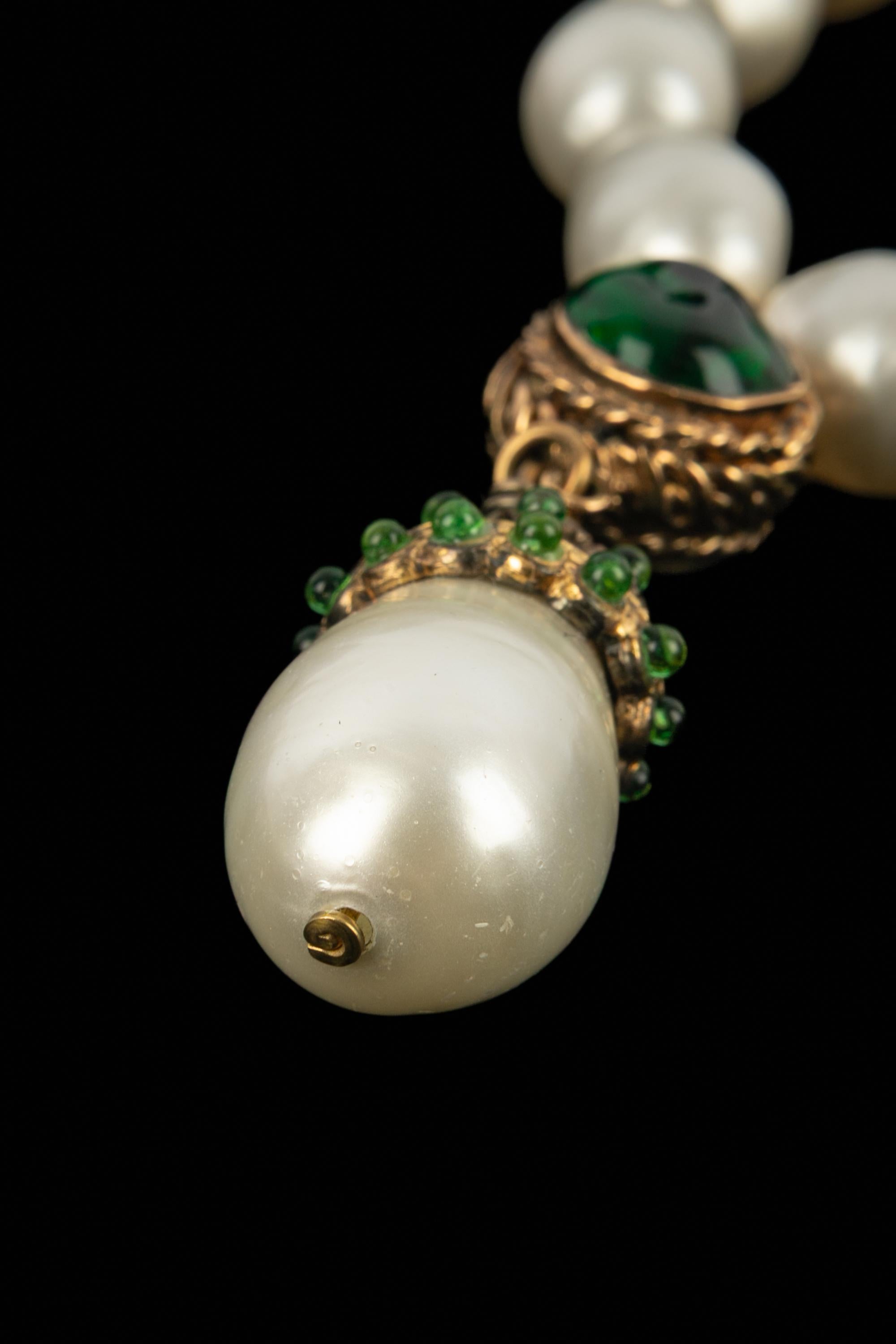 Chanel Perlenhalskette 1980er Jahre im Angebot 2