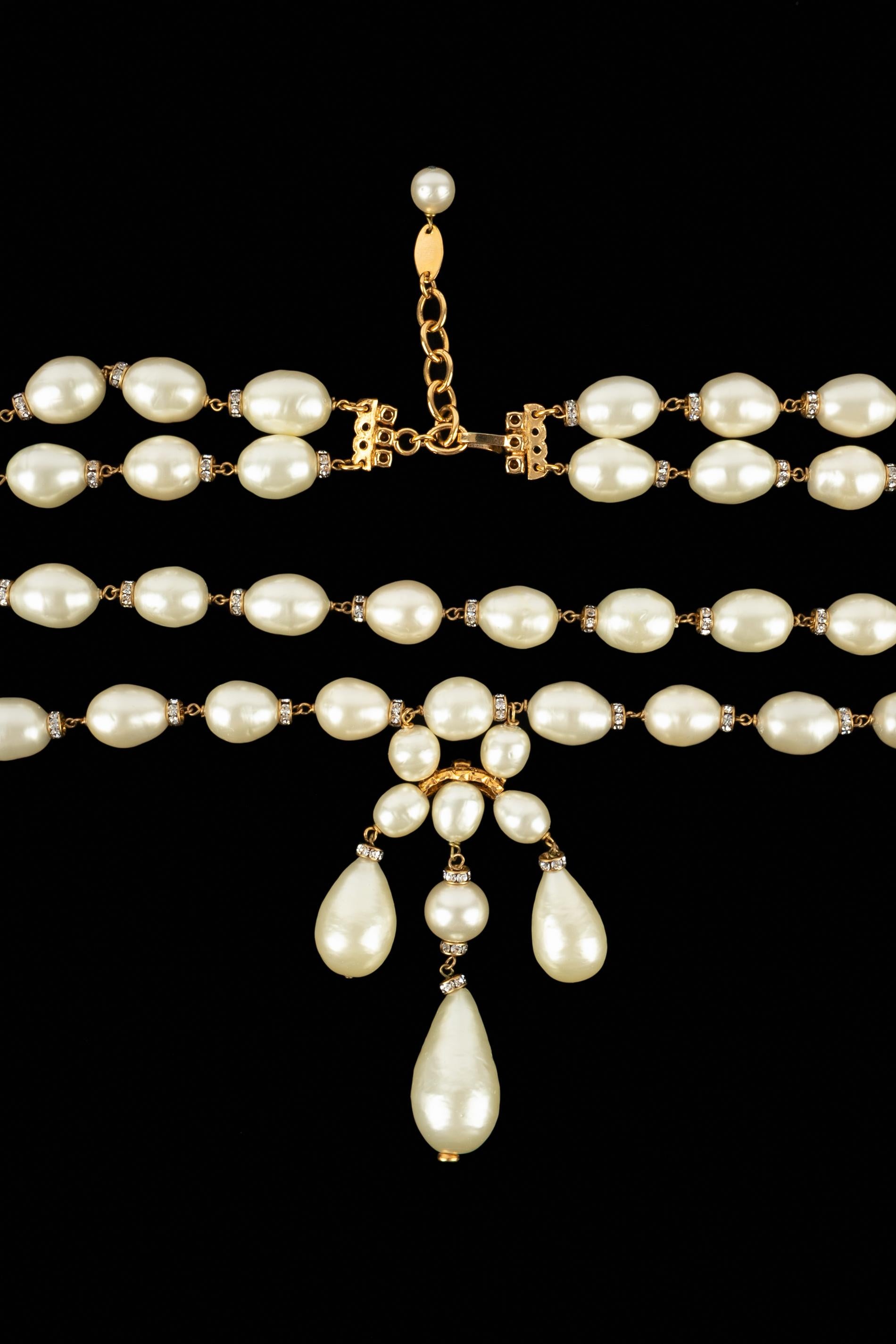 Collana di perle Chanel anni '80 in vendita 3