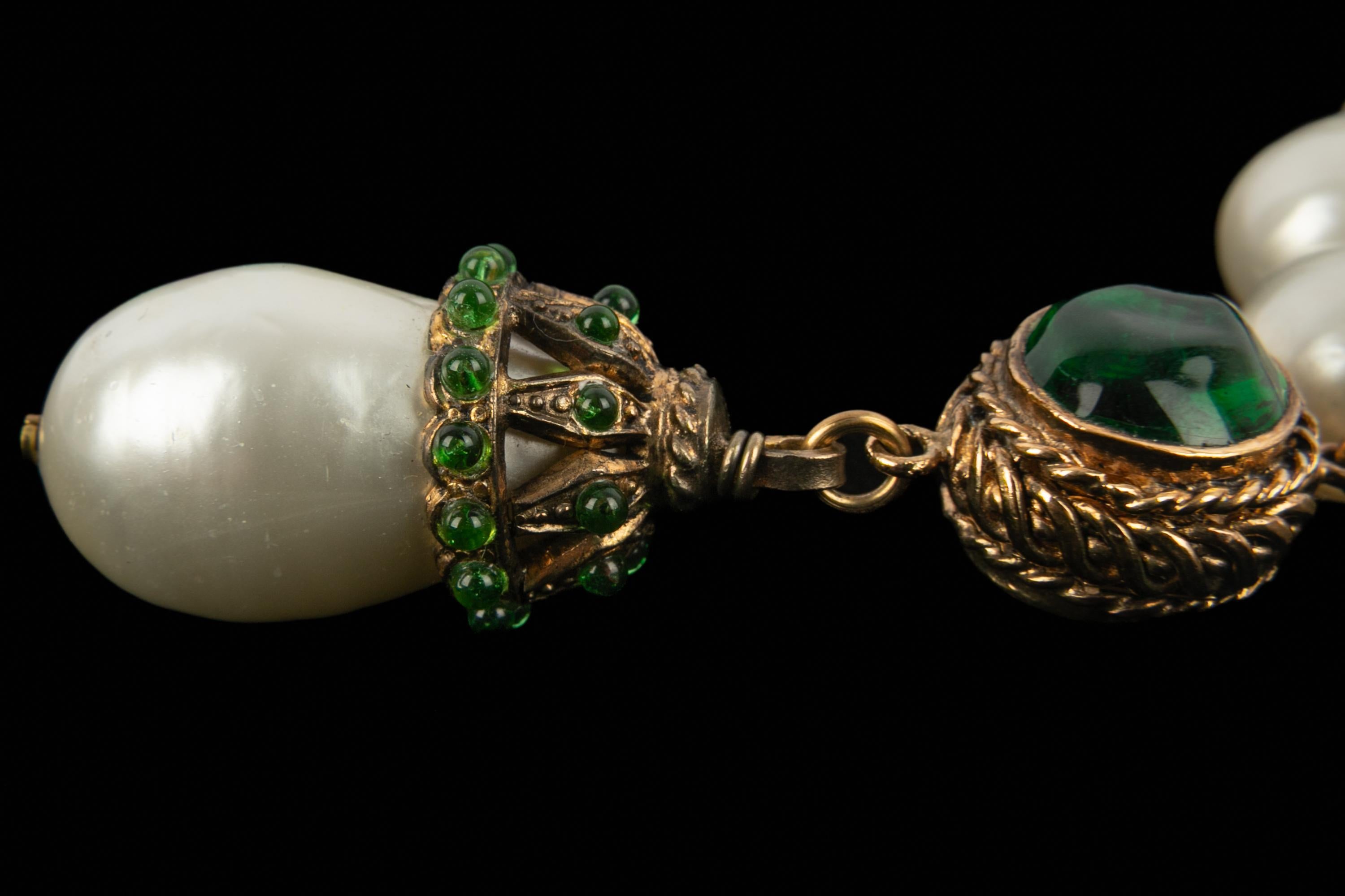 Chanel Perlenhalskette 1980er Jahre im Angebot 3