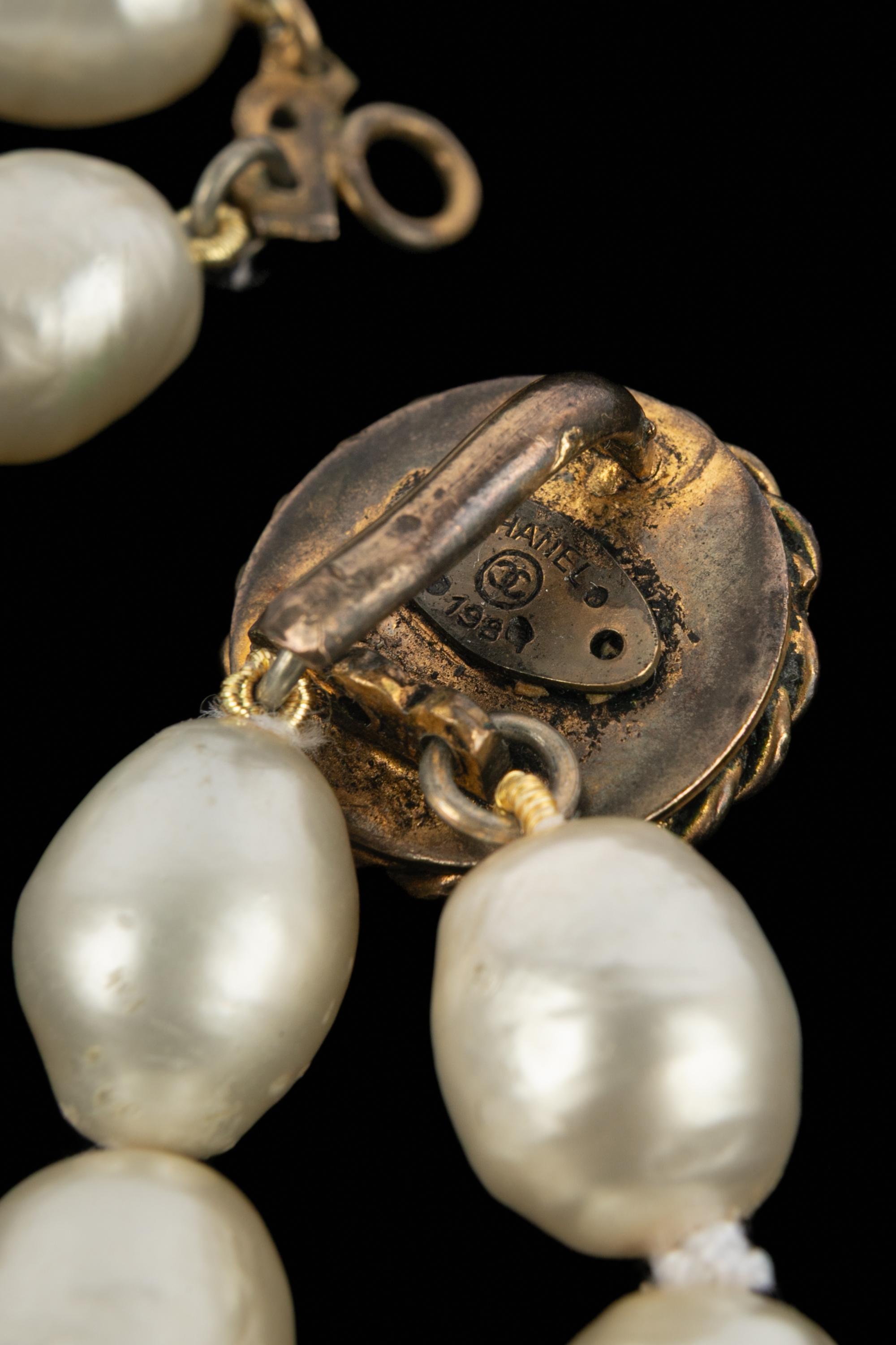 Chanel Perlenhalskette 1980er Jahre im Angebot 4