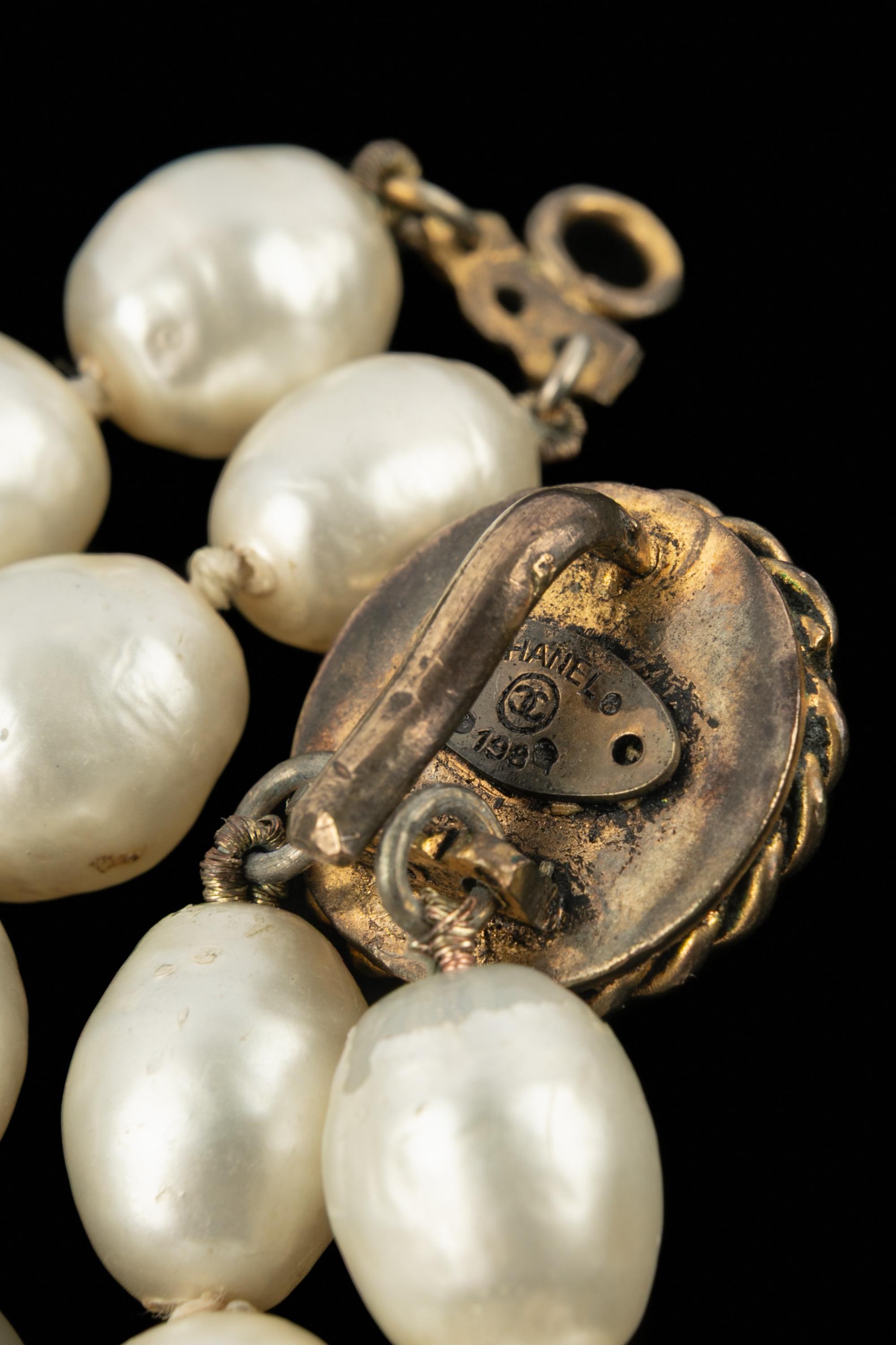 Collana di perle Chanel anni '80 in vendita 5