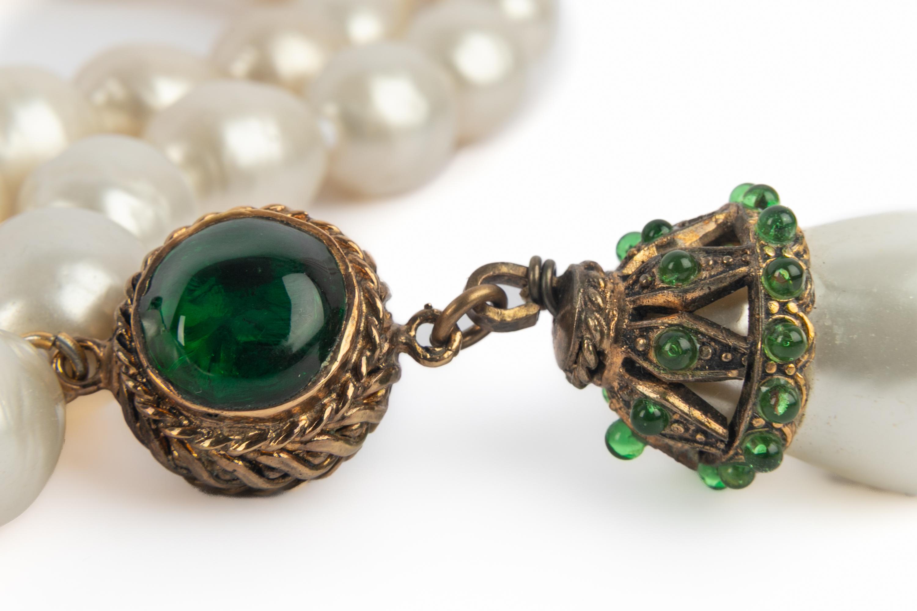 Chanel Perlenhalskette 1980er Jahre im Angebot 5