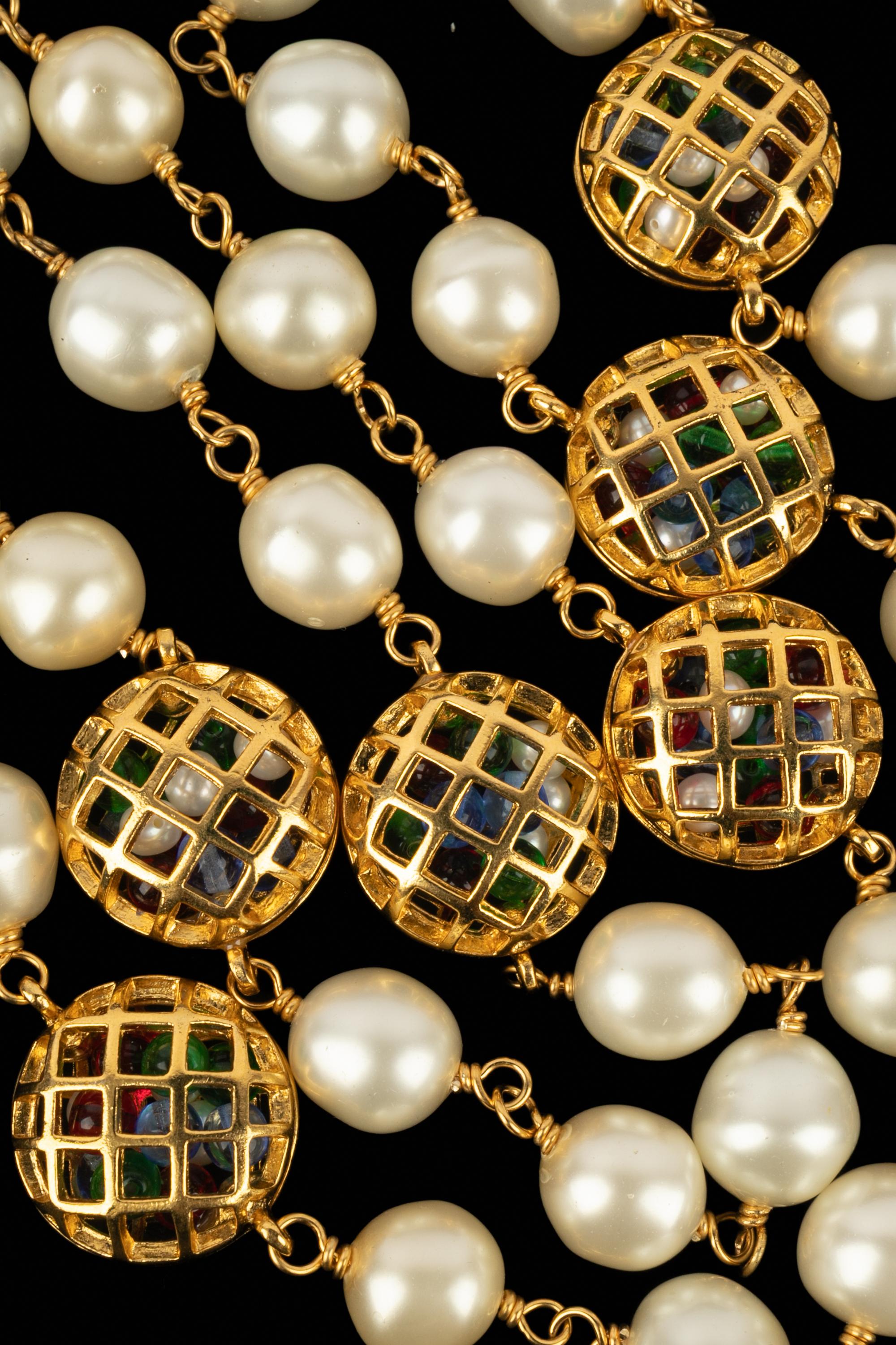 Collana di perle Chanel anni '90 in vendita 1