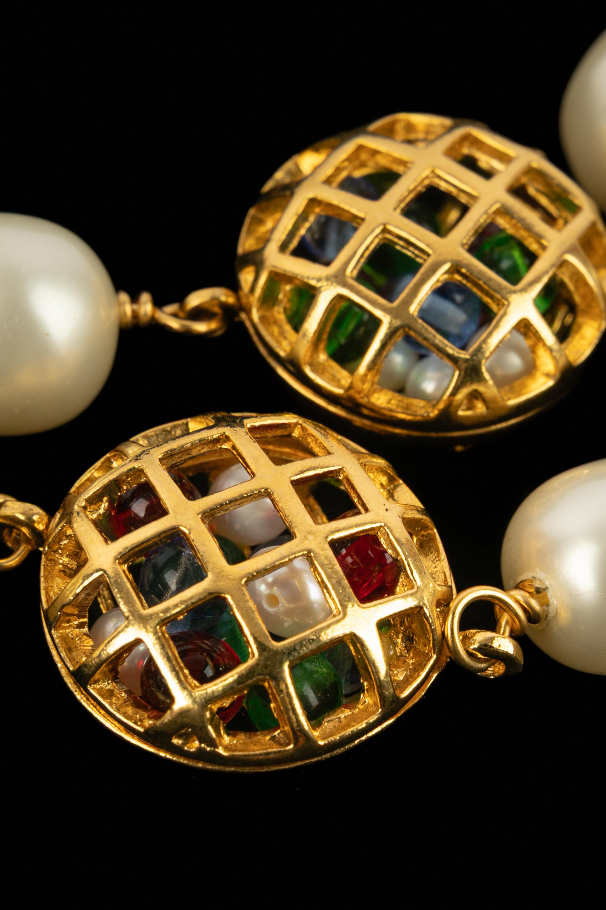 Collana di perle Chanel anni '90 in vendita 2