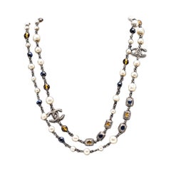 Chanel Pearl Necklace CC
