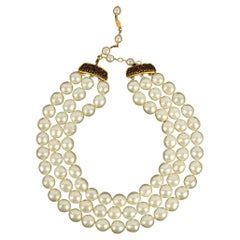 Gilt Metal Beaded Necklaces