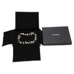 Chanel Pearl Necklace with Strass Crystal CC Pendants
