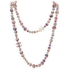 Chanel Pearl Paint Splatter Necklace 