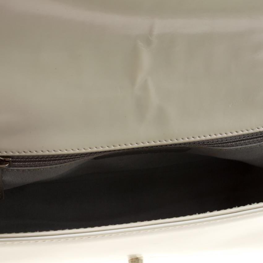 Chanel Pearl Patent Leather Medium Boy Flap Bag 1