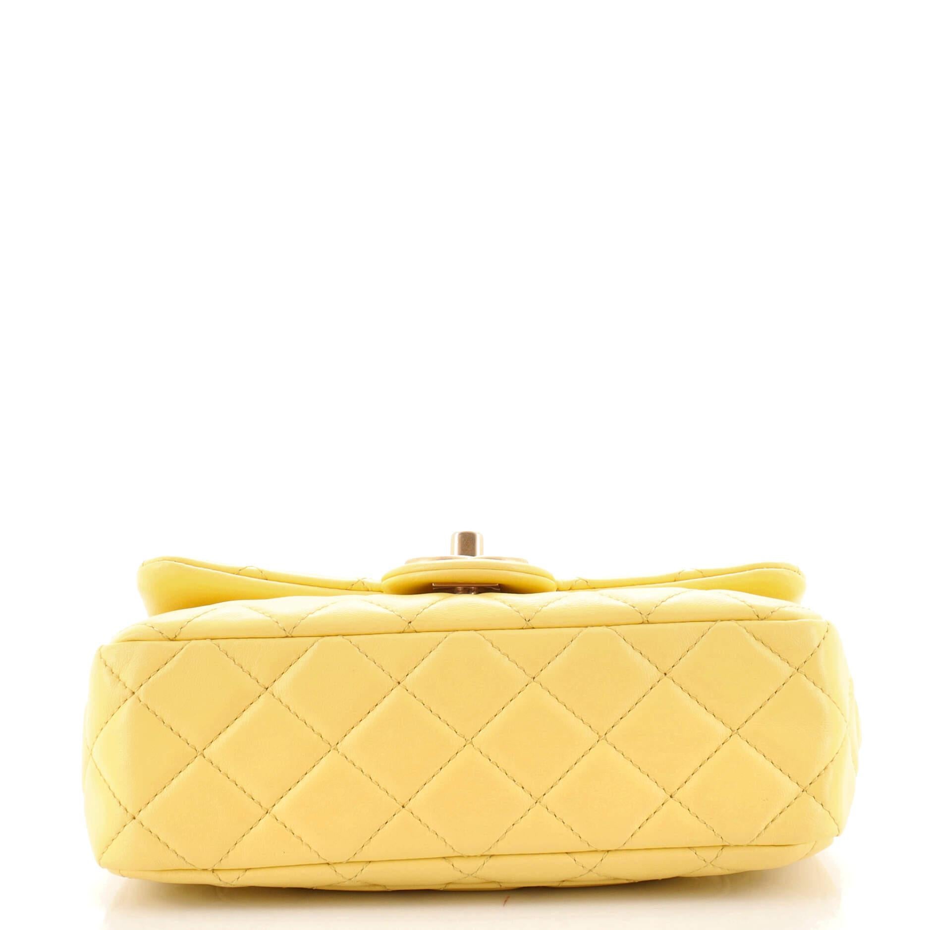 chanel mini flap bag yellow