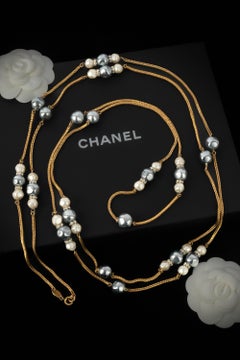 Chanel pearl sautoir necklace