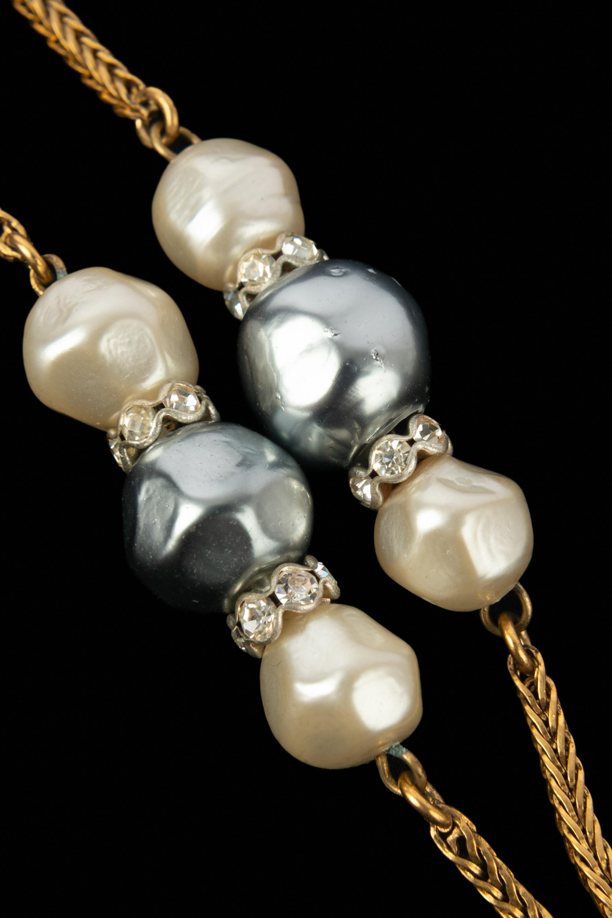 Collana sautoir di perle Chanel in vendita 2