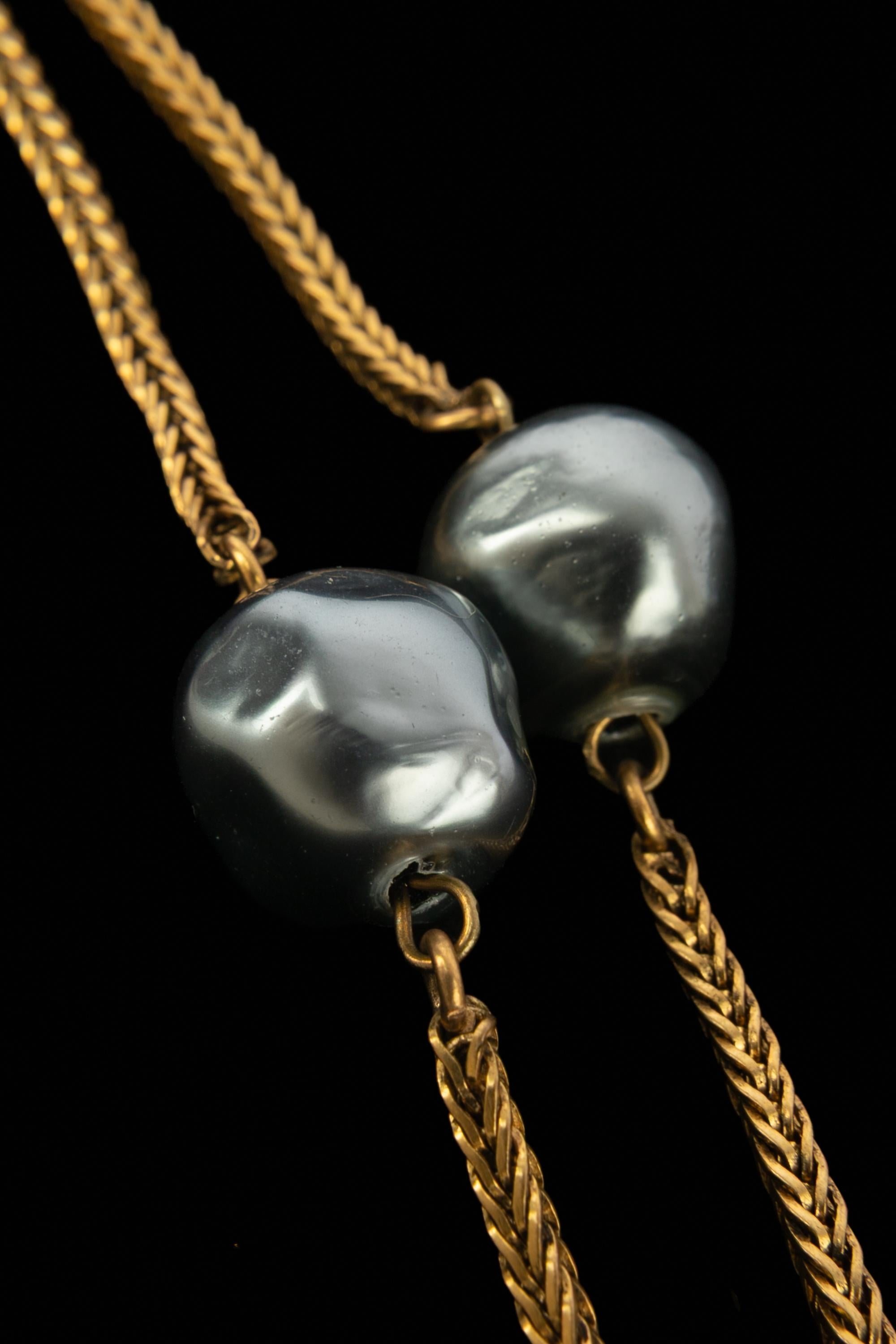 Collana sautoir di perle Chanel in vendita 3
