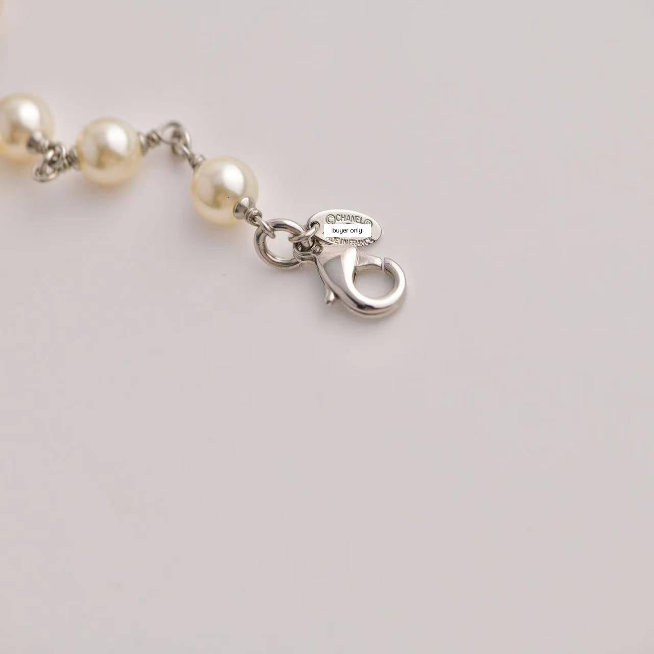 Chanel Pearl Sautoir Necklace with Five CC Logos 2