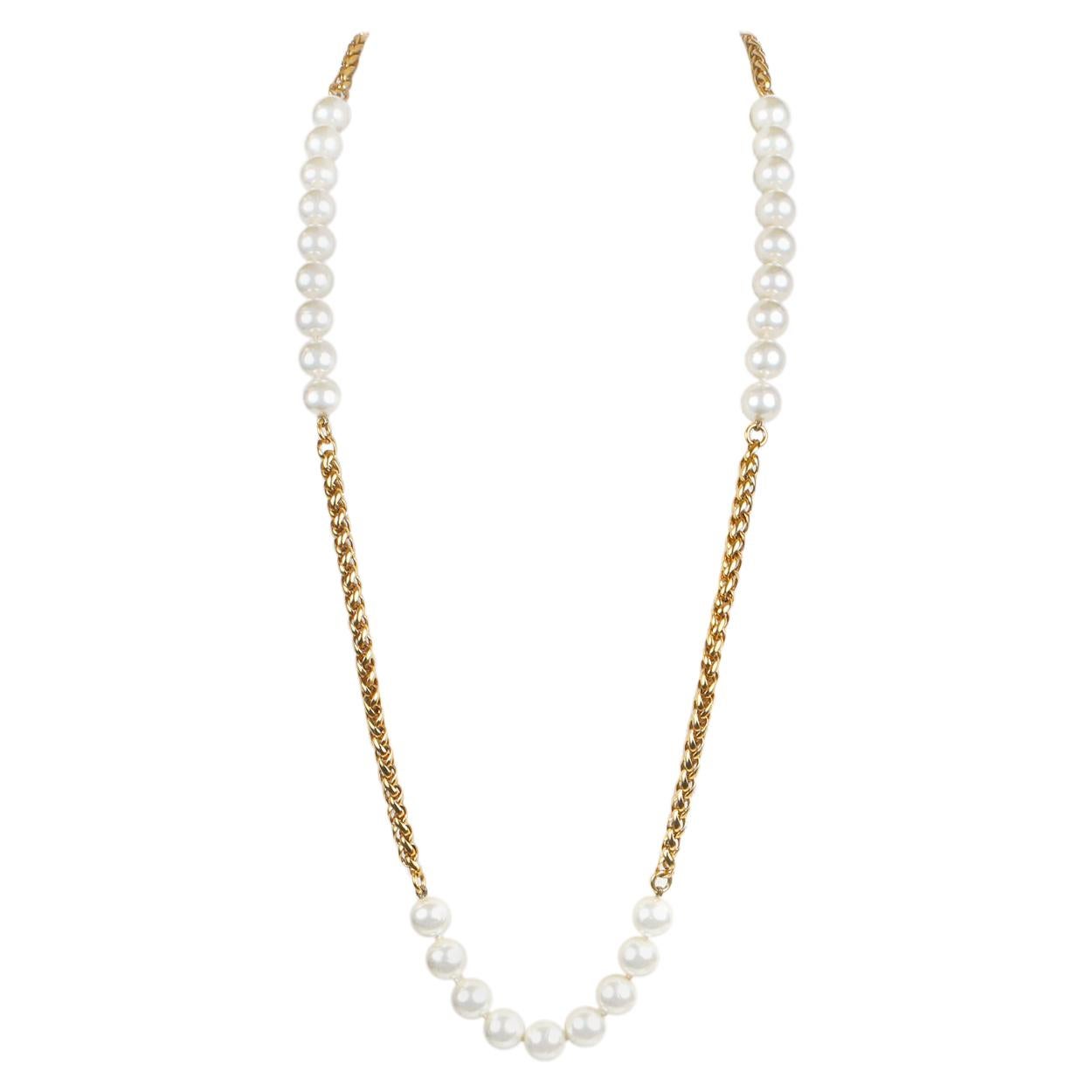 Chanel Pearl Station Necklace