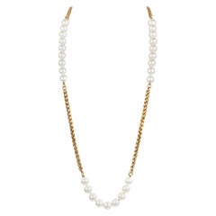 Vintage Chanel Pearl Station Necklace