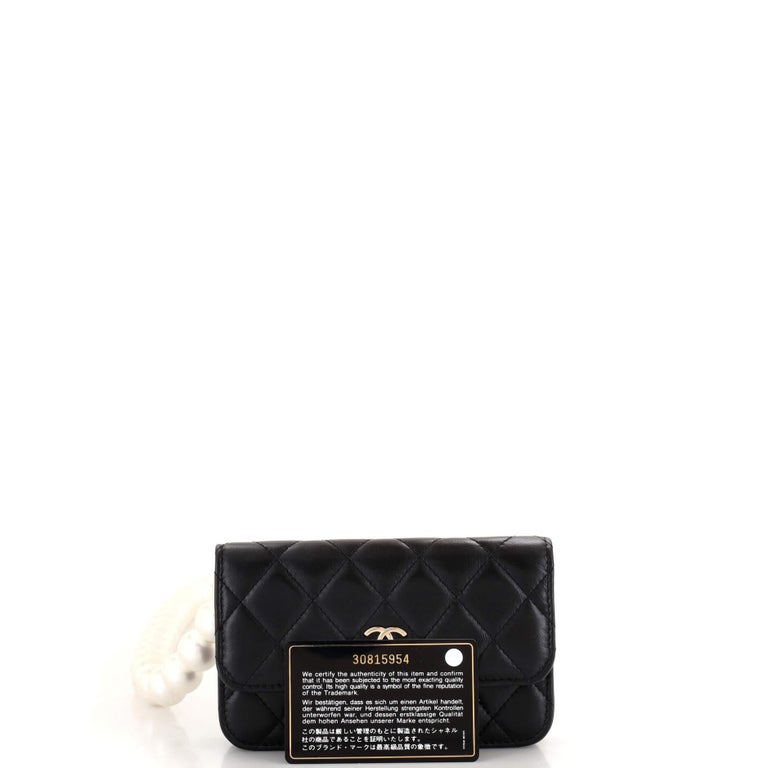 Chanel Pearl Strap CC Wallet on Chain Quilted Calfskin Mini