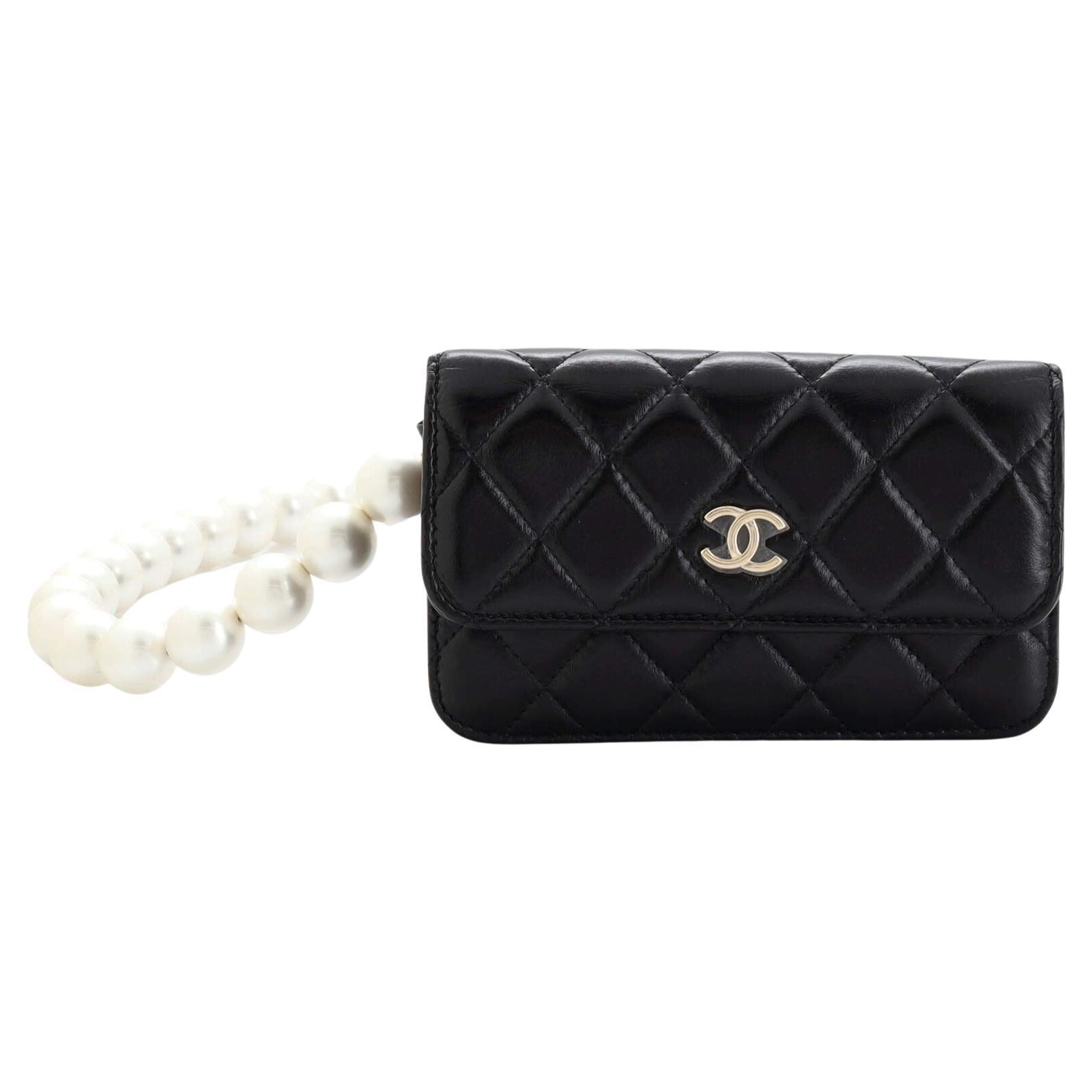 CHANEL WOC Quilted Caviar Leather Crossbody Wallet Pink
