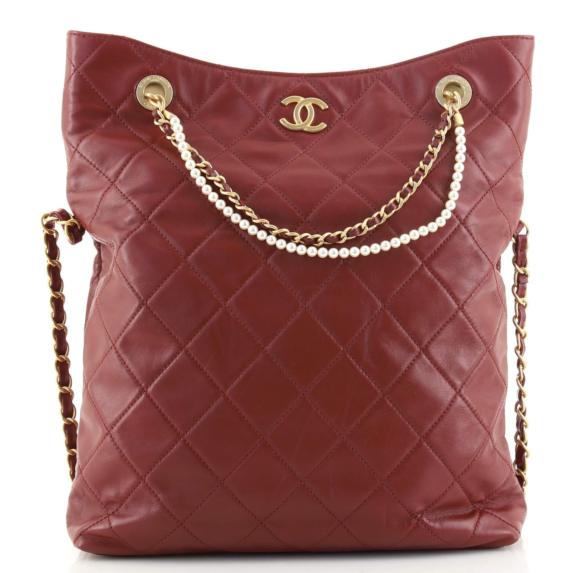 chanel bag with pearl strap