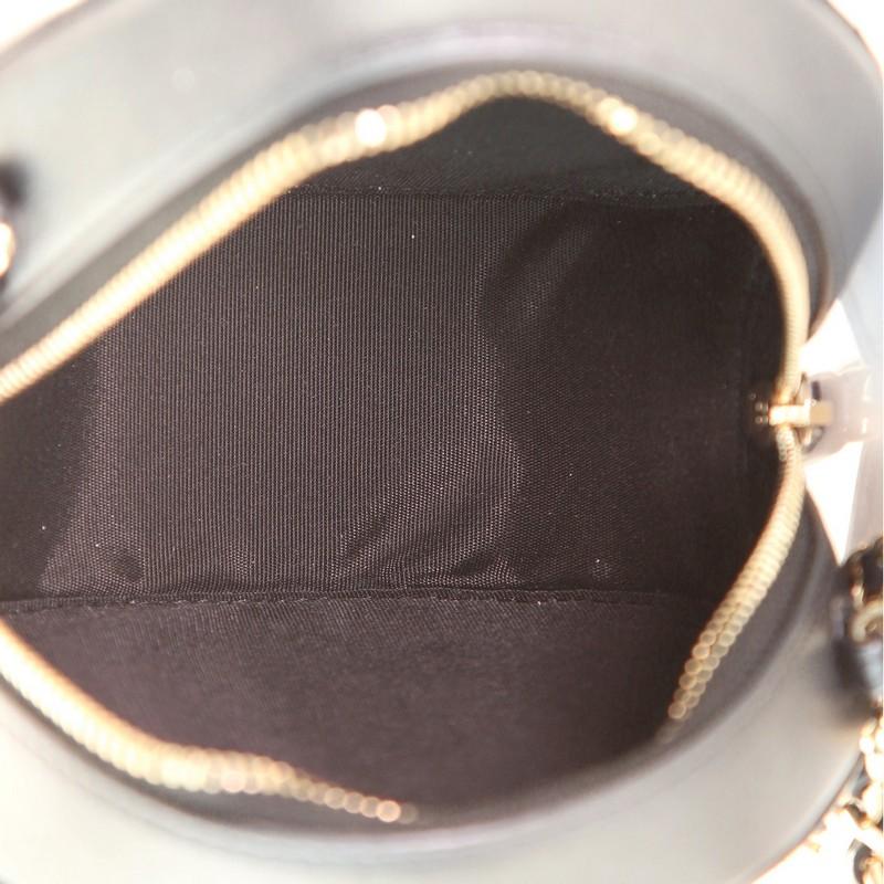 Chanel Pearl Strap Round Clutch with Chain Quilted Iridescent Lambskin In Good Condition In NY, NY