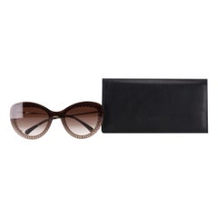 Chanel Schmetterlings-Sonnenbrille mit Perlenbesatz