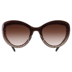 Chanel Schmetterlings-Sonnenbrille mit Perlenbesatz