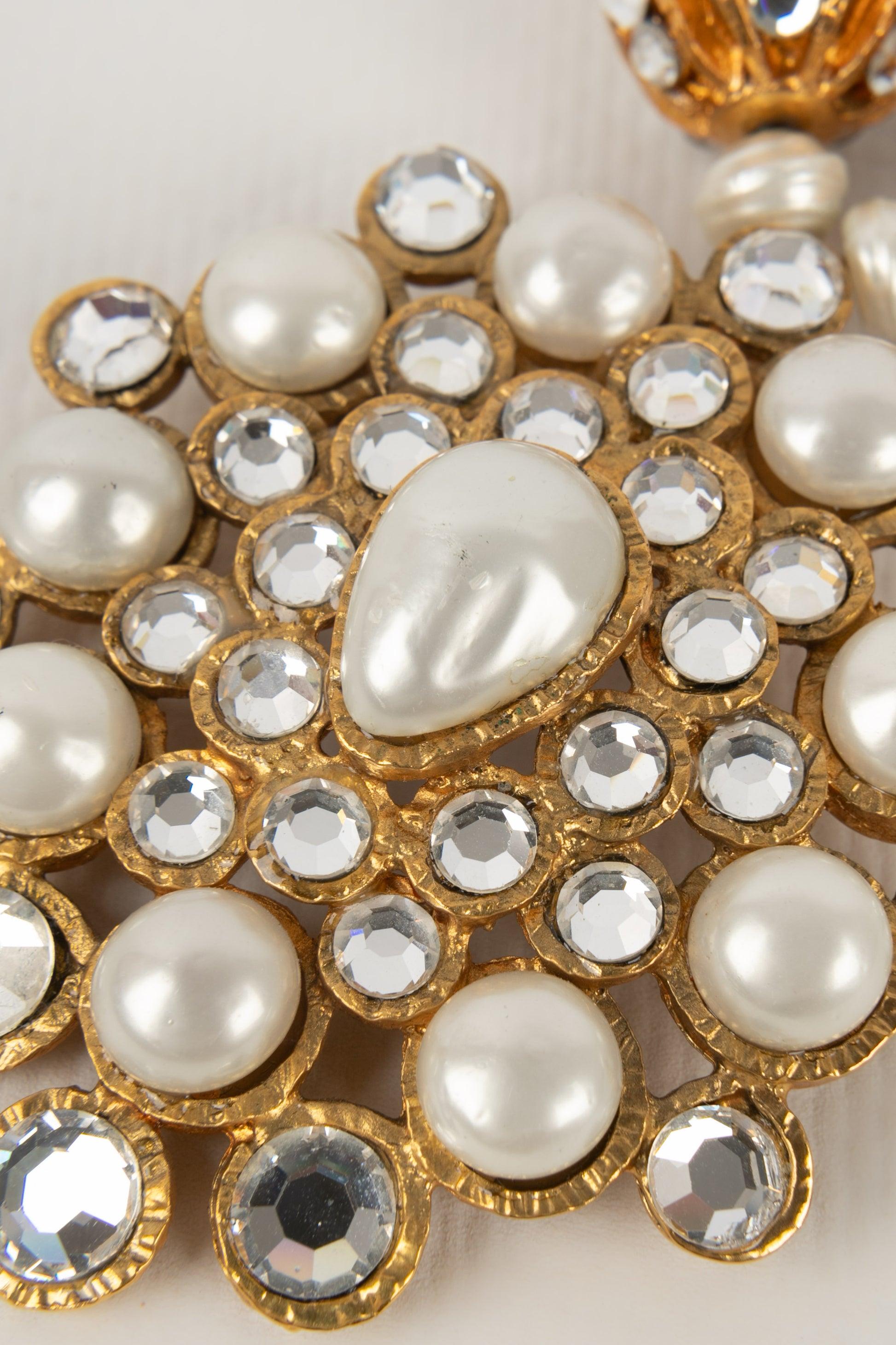 Collana di perle e strass Chanel, Autunno 1996 in vendita 1