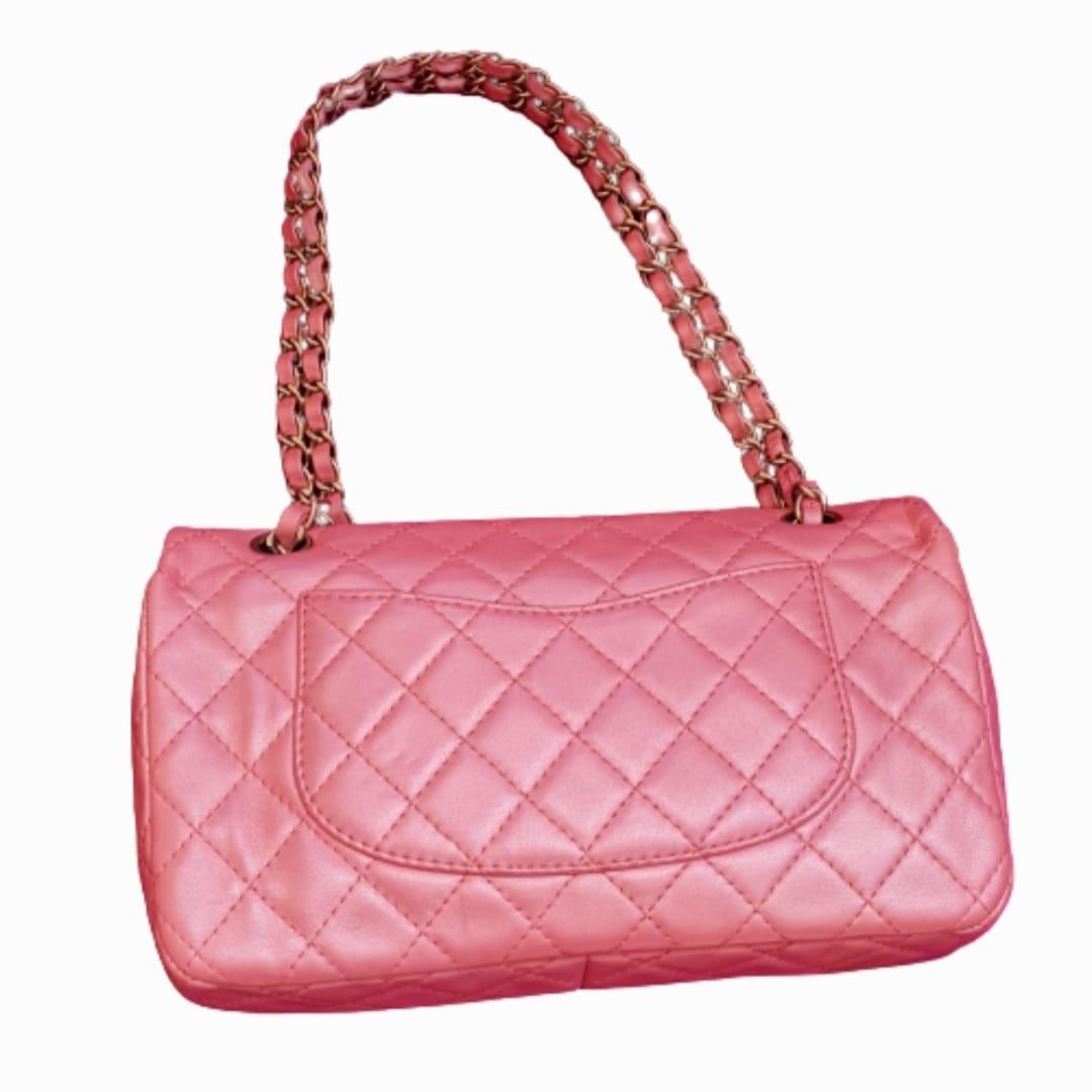 Chanel Pearly Pink Quilted Precious Jewel Medium Flap Bag 2