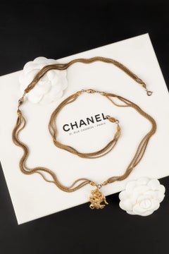 Chanel Pegasus Golden Metal Haute Couture Necklace