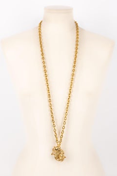 Chanel Pegasus Golden Metal Necklace Haute Couture