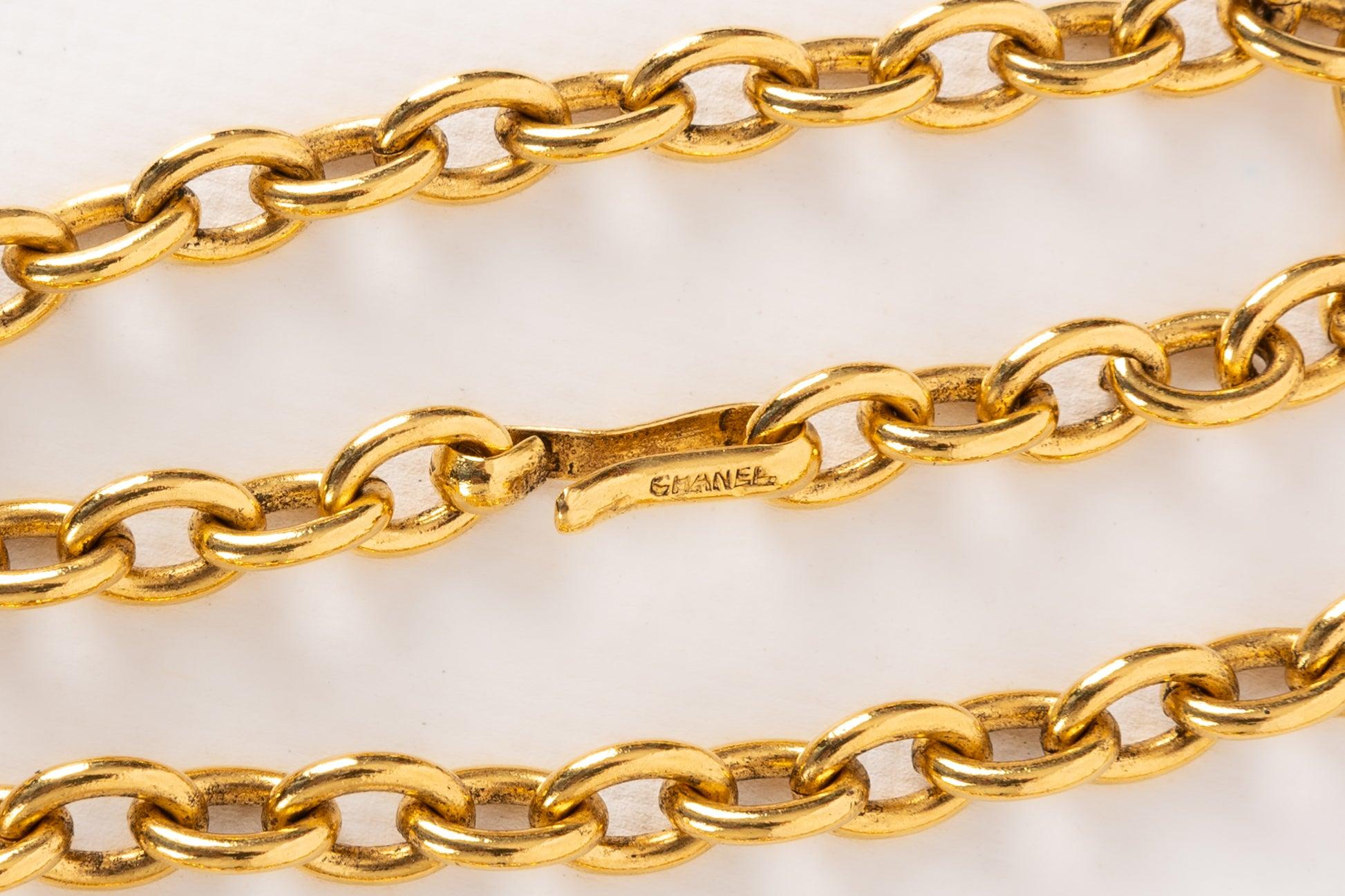Chanel Pegasus Golden Metal Necklace Haute Couture For Sale 1
