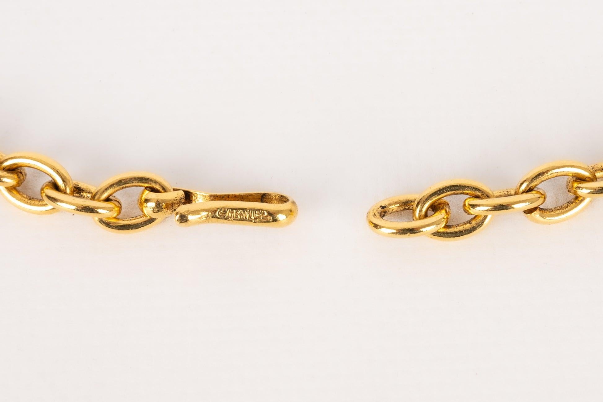 Chanel Pegasus Golden Metal Necklace Haute Couture For Sale 2