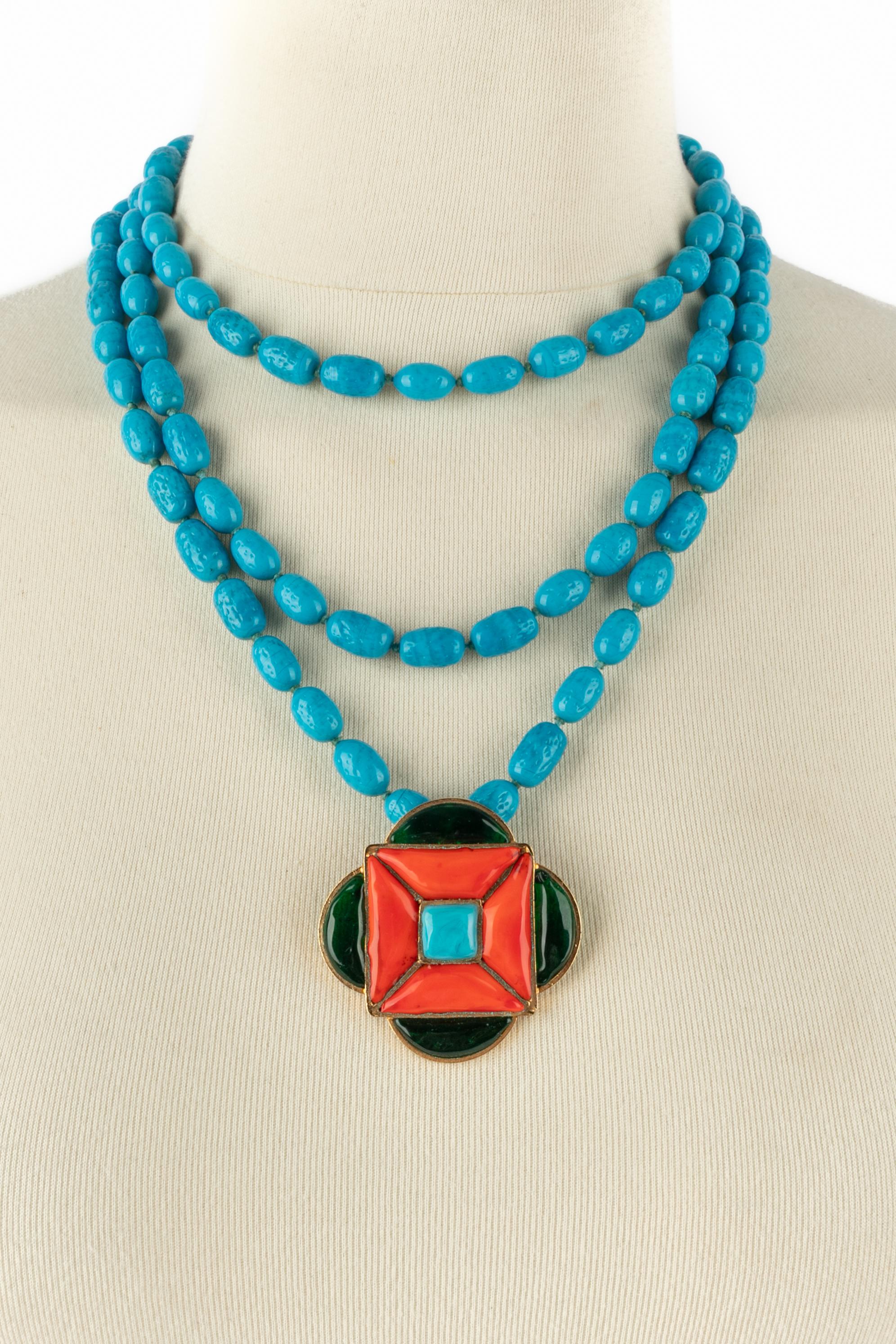Chanel pendant necklace 1990s For Sale 7