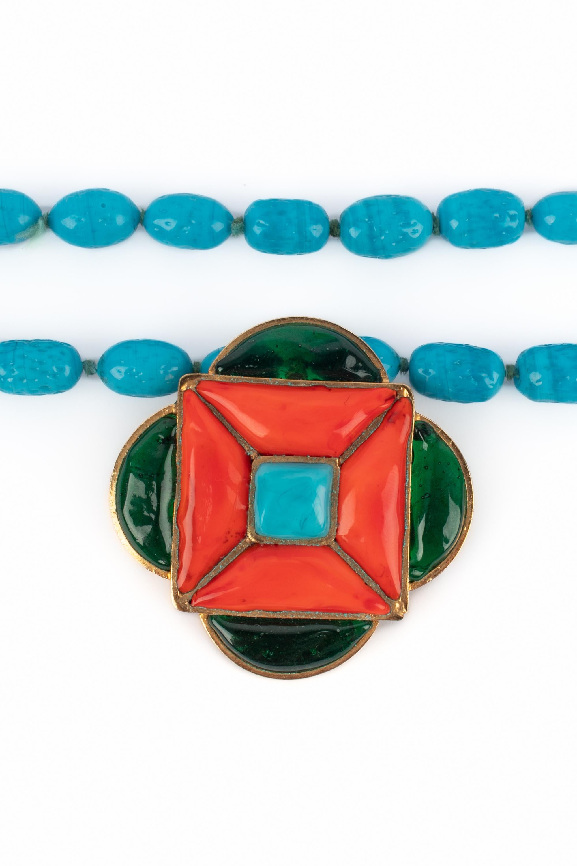 Chanel pendant necklace 1990s In Excellent Condition For Sale In SAINT-OUEN-SUR-SEINE, FR