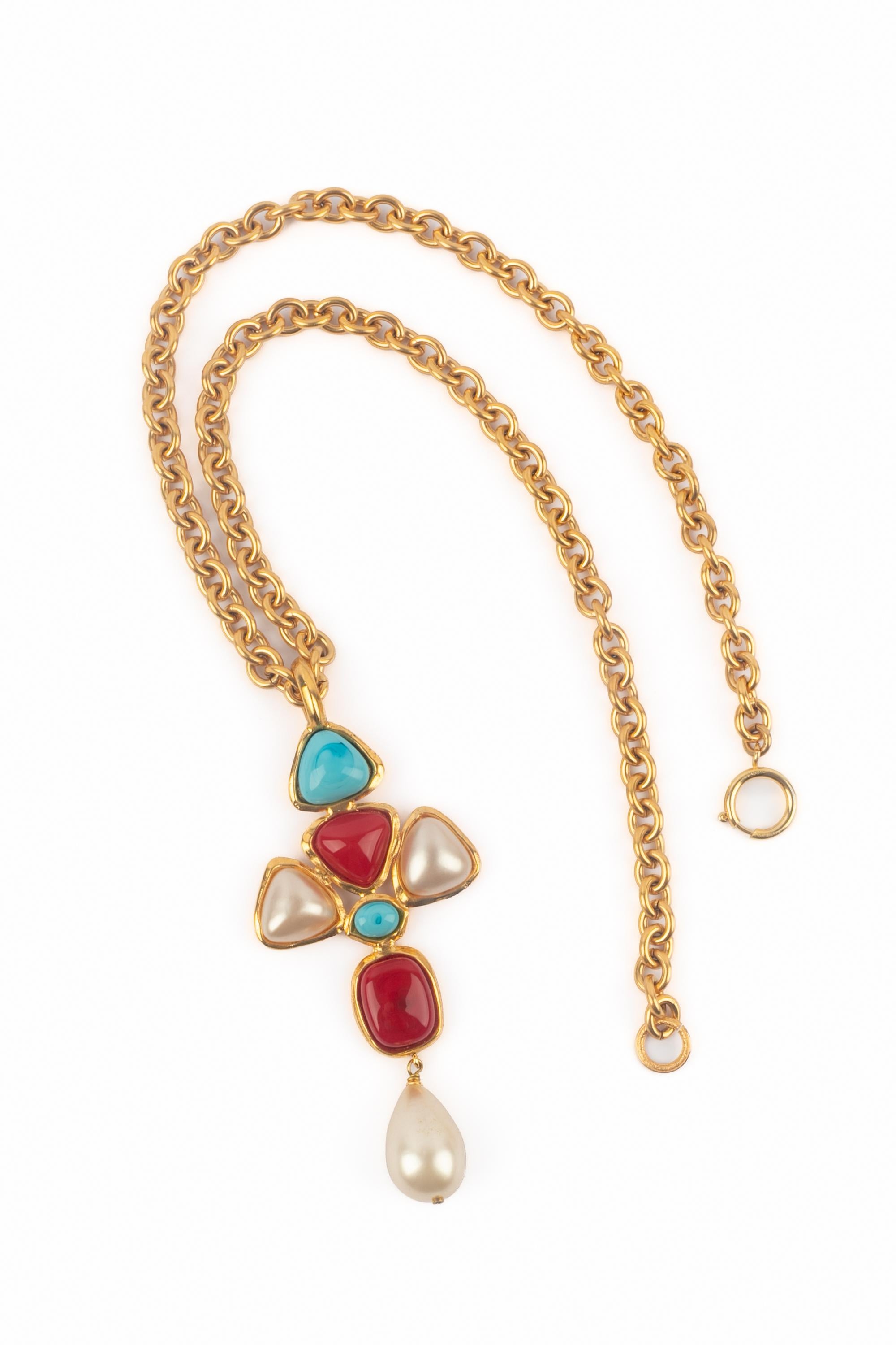 Collana con ciondolo Chanel 1993 In condizioni ottime in vendita a SAINT-OUEN-SUR-SEINE, FR