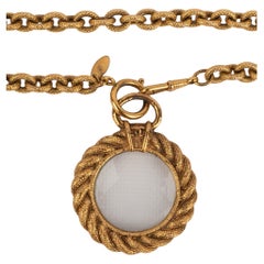 Chanel Pendant Necklace Magnifying Glass, 1990s