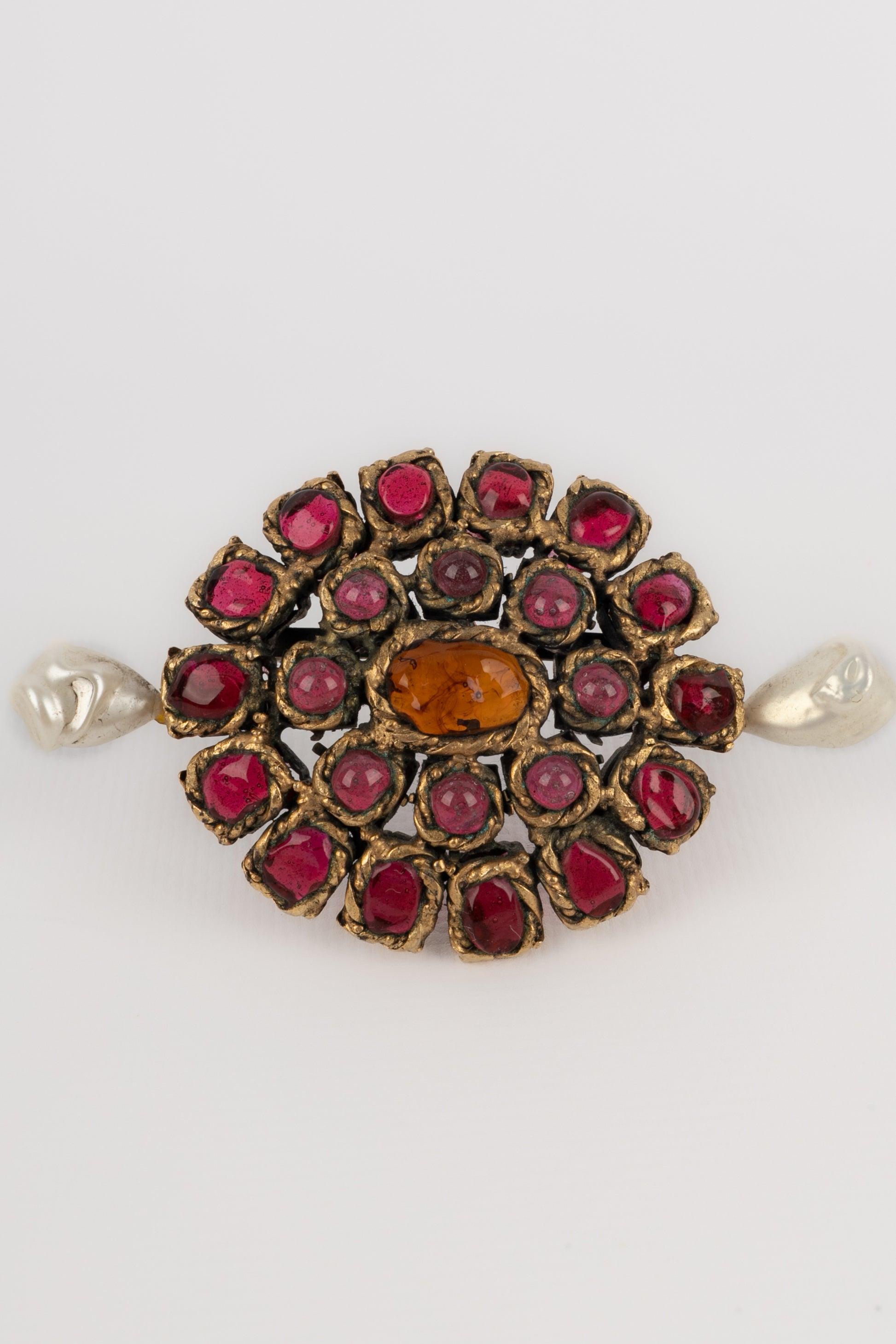 Chanel Pendant Necklace with Baroque Costume Pearl, 1984 For Sale 3