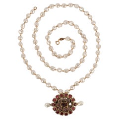 Chanel Pendant Necklace with Baroque Costume Pearl, 1984