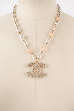 Chanel Pendant Necklace with Costume Pearls, 2020