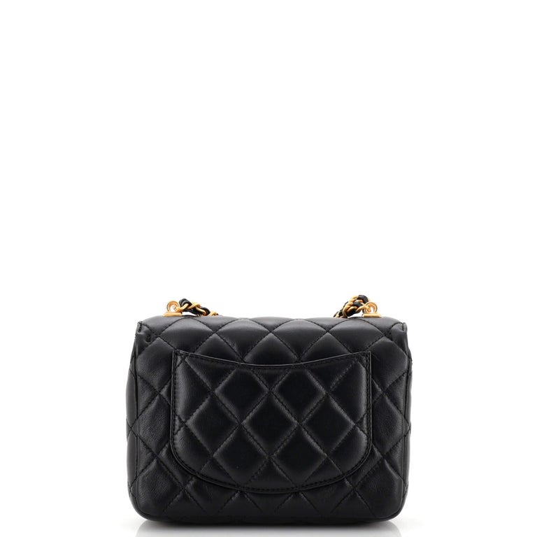 Chanel Pending CC Square Flap Bag Quilted Lambskin Mini at 1stDibs