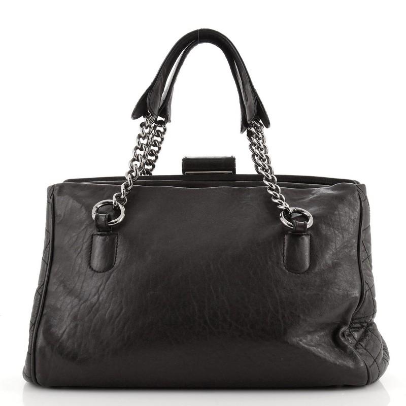 Black Chanel Perfect Day Tote Leather Large For Sale