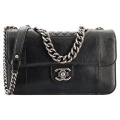 Sac à rabat en lézard Chanel Perfect Edge, petit modèle