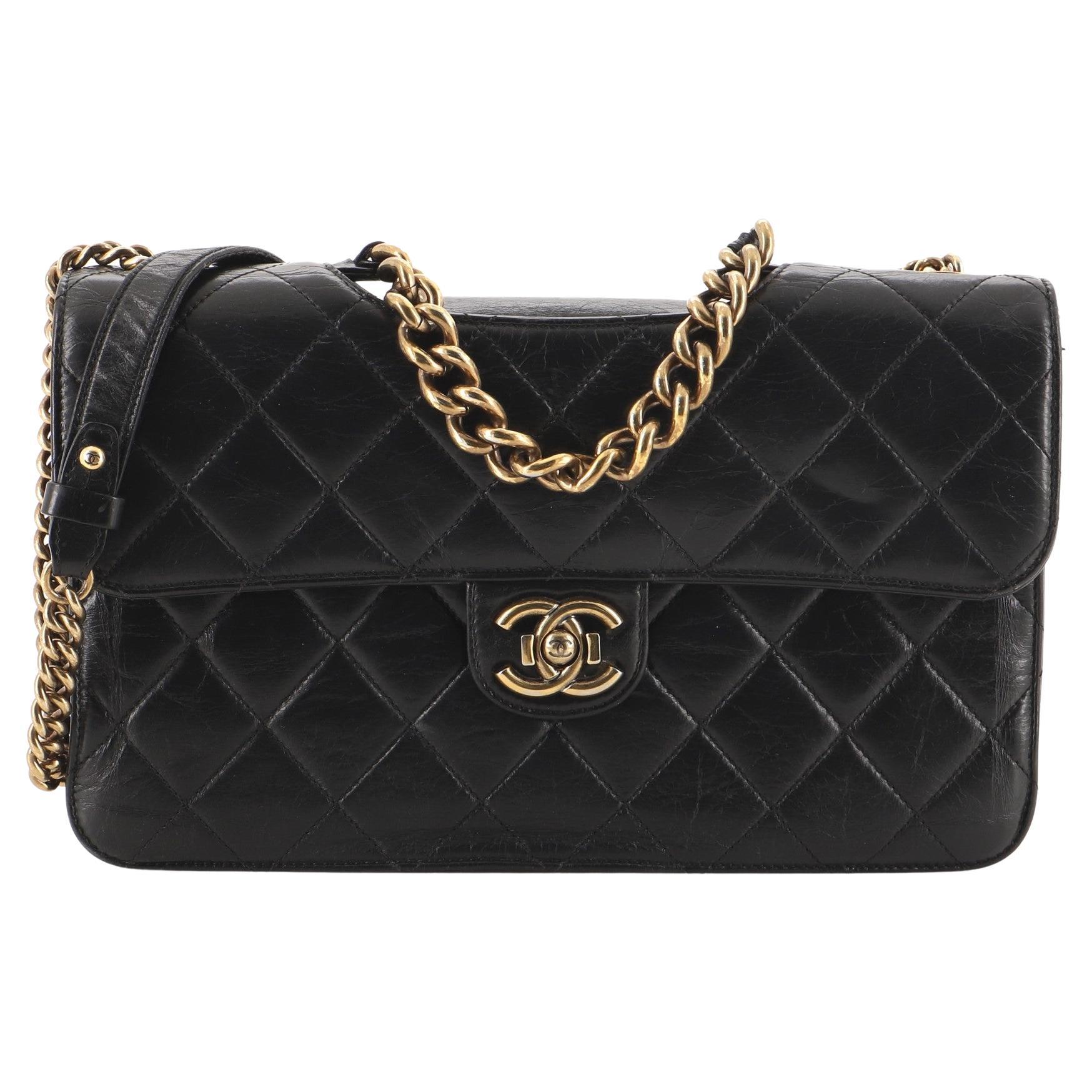 Chanel Perfect Edge Flap Bag Quilted Glazed Calfskin Jumbo at 1stDibs