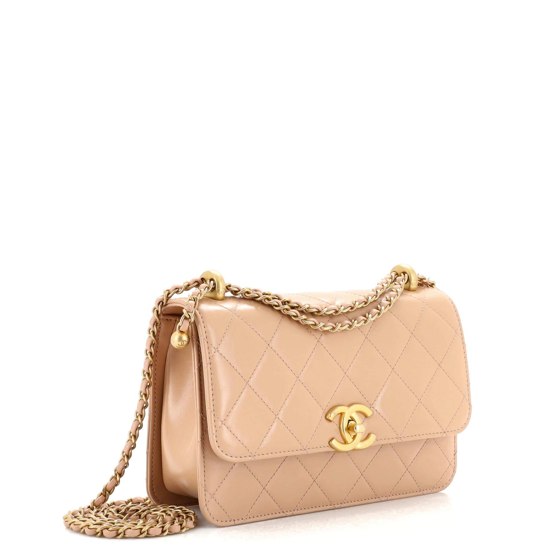Chanel Perfect Fit Flap Bag Quilted Calfskin Small In Good Condition In NY, NY