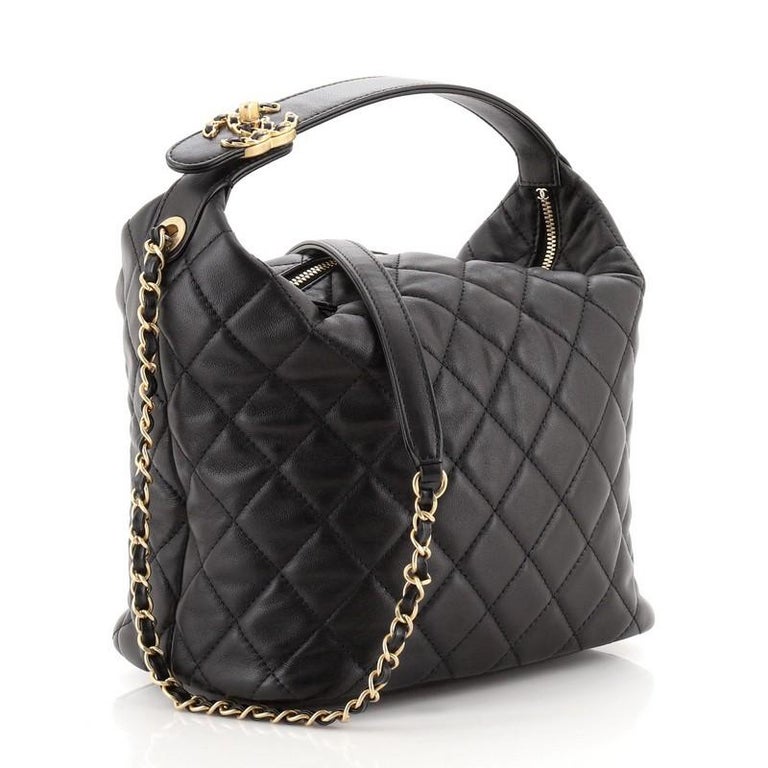 Quilted Leather Perfect Meeting Hobo Bag